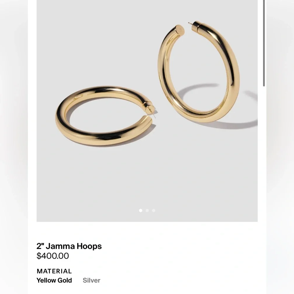 Brand New! Jennifer Fisher 2" Jamma Hoop Earrings - Picture 5 of 9